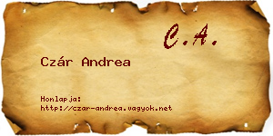 Czár Andrea névjegykártya